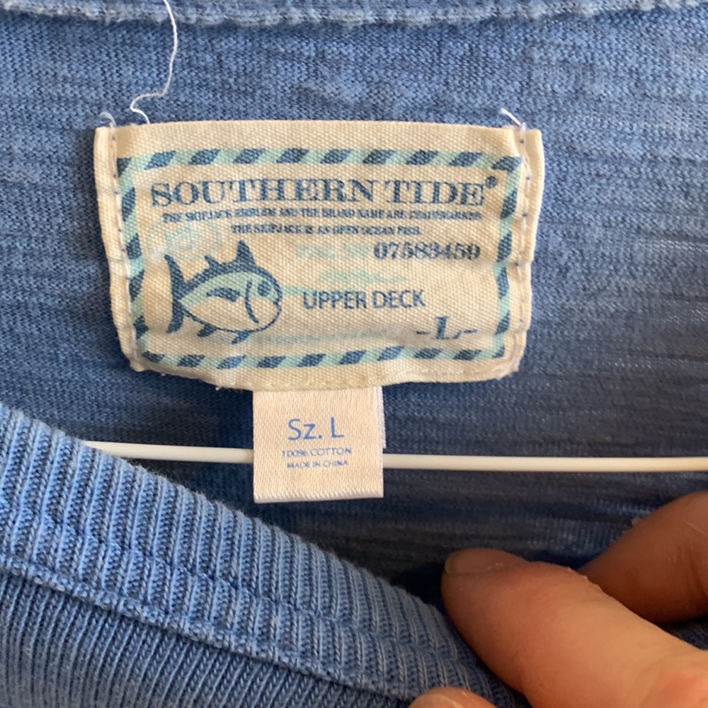 Southern Tide Blue Upper Deck Pullover - image 4